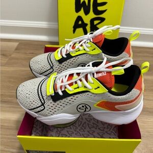 Zumba Fitness Women's Sneakers - Gray, Orange, Yellow